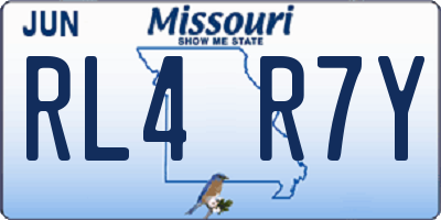 MO license plate RL4R7Y