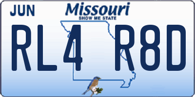 MO license plate RL4R8D