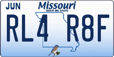 MO license plate RL4R8F