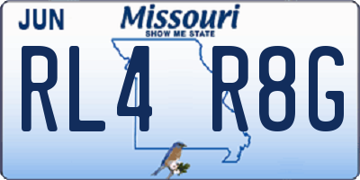 MO license plate RL4R8G
