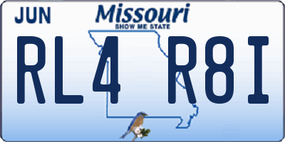 MO license plate RL4R8I