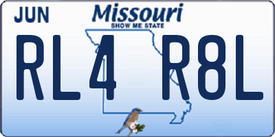 MO license plate RL4R8L