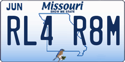 MO license plate RL4R8M