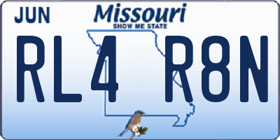 MO license plate RL4R8N