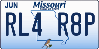 MO license plate RL4R8P