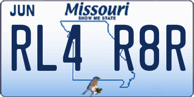 MO license plate RL4R8R