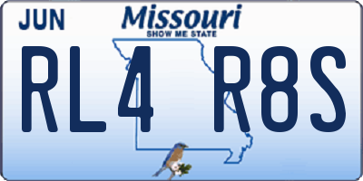 MO license plate RL4R8S
