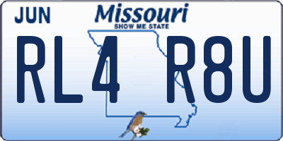 MO license plate RL4R8U