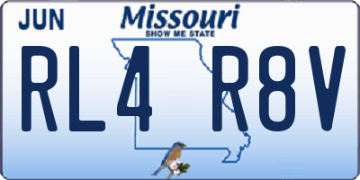 MO license plate RL4R8V