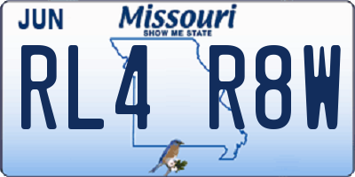 MO license plate RL4R8W