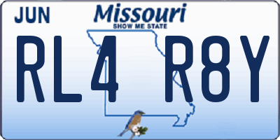 MO license plate RL4R8Y