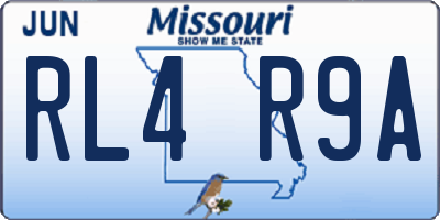 MO license plate RL4R9A