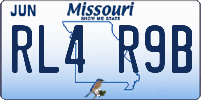 MO license plate RL4R9B