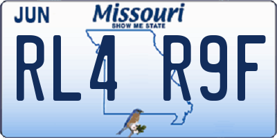 MO license plate RL4R9F