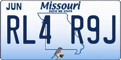 MO license plate RL4R9J