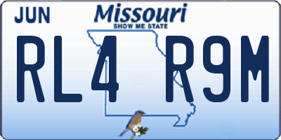MO license plate RL4R9M