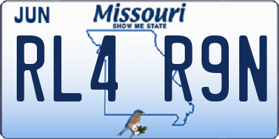 MO license plate RL4R9N