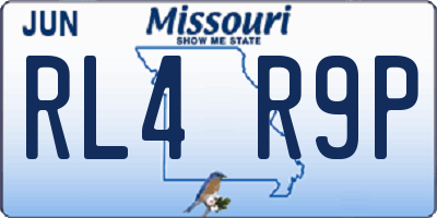 MO license plate RL4R9P