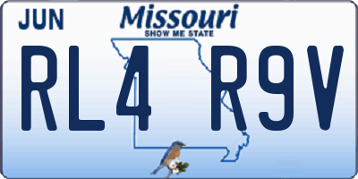 MO license plate RL4R9V