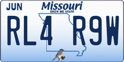 MO license plate RL4R9W