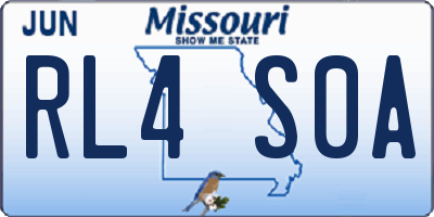 MO license plate RL4S0A