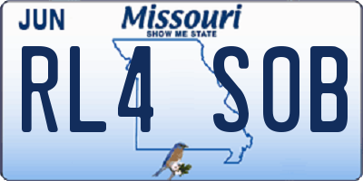 MO license plate RL4S0B