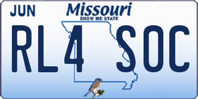 MO license plate RL4S0C