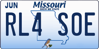 MO license plate RL4S0E
