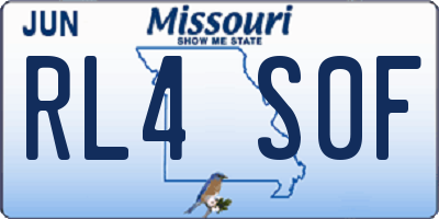 MO license plate RL4S0F