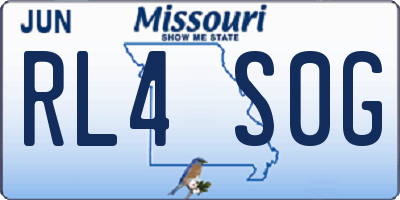 MO license plate RL4S0G