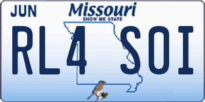 MO license plate RL4S0I