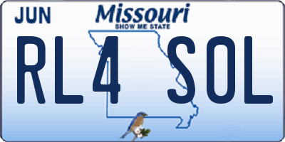 MO license plate RL4S0L