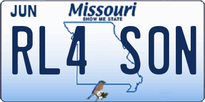 MO license plate RL4S0N