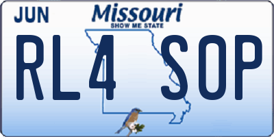 MO license plate RL4S0P