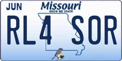 MO license plate RL4S0R