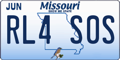 MO license plate RL4S0S