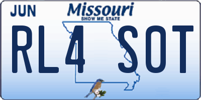 MO license plate RL4S0T
