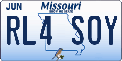 MO license plate RL4S0Y