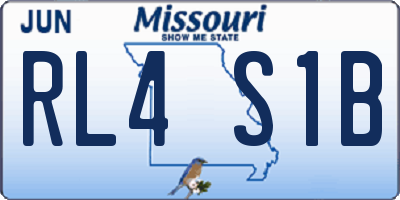 MO license plate RL4S1B