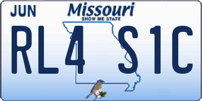 MO license plate RL4S1C