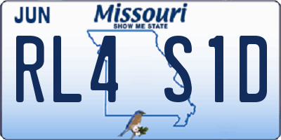 MO license plate RL4S1D