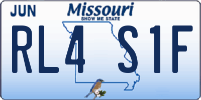 MO license plate RL4S1F