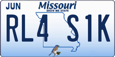 MO license plate RL4S1K