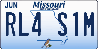 MO license plate RL4S1M
