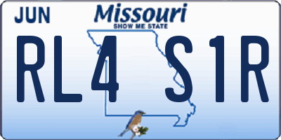 MO license plate RL4S1R