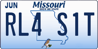 MO license plate RL4S1T