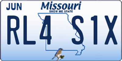 MO license plate RL4S1X