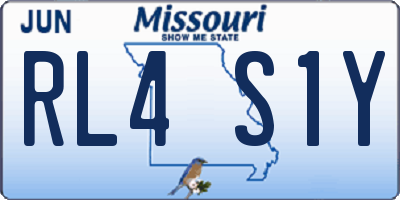 MO license plate RL4S1Y