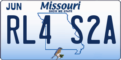 MO license plate RL4S2A