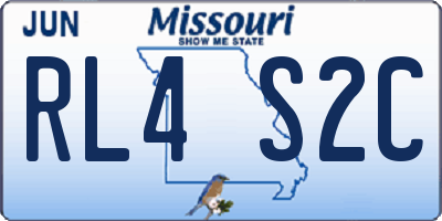 MO license plate RL4S2C